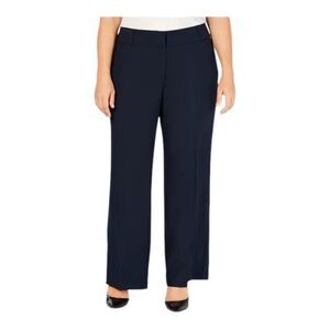 Alfani Plus Size Curvy Bootcut Tummy-Control Pants Modern Navy 22W NWT